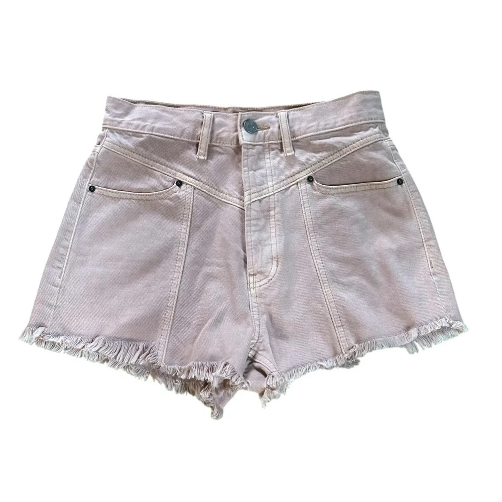 PacSun Stone Fire Dusty Pink High Waisted Jean Shorts Size 25